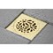 Kingston Brass BSF6360PB Watercourse Floral 4" Square Grid Shower Drain, Brass BSF6360PB - alternate 2